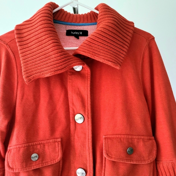 Hurley Girls Orange/Coral Thick Jacket Size XL - Picture 4 of 12